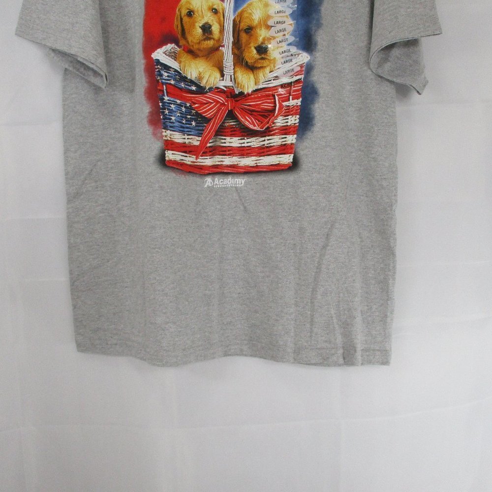 ACADEMY Gray T-Shirt "America the beautiful"  NWT Size XLarge - Picture 2 of 7